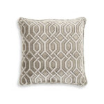 Cushion Trellis Grey Velvet 60 X 60 Cm