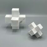 Marmeren kubus wit